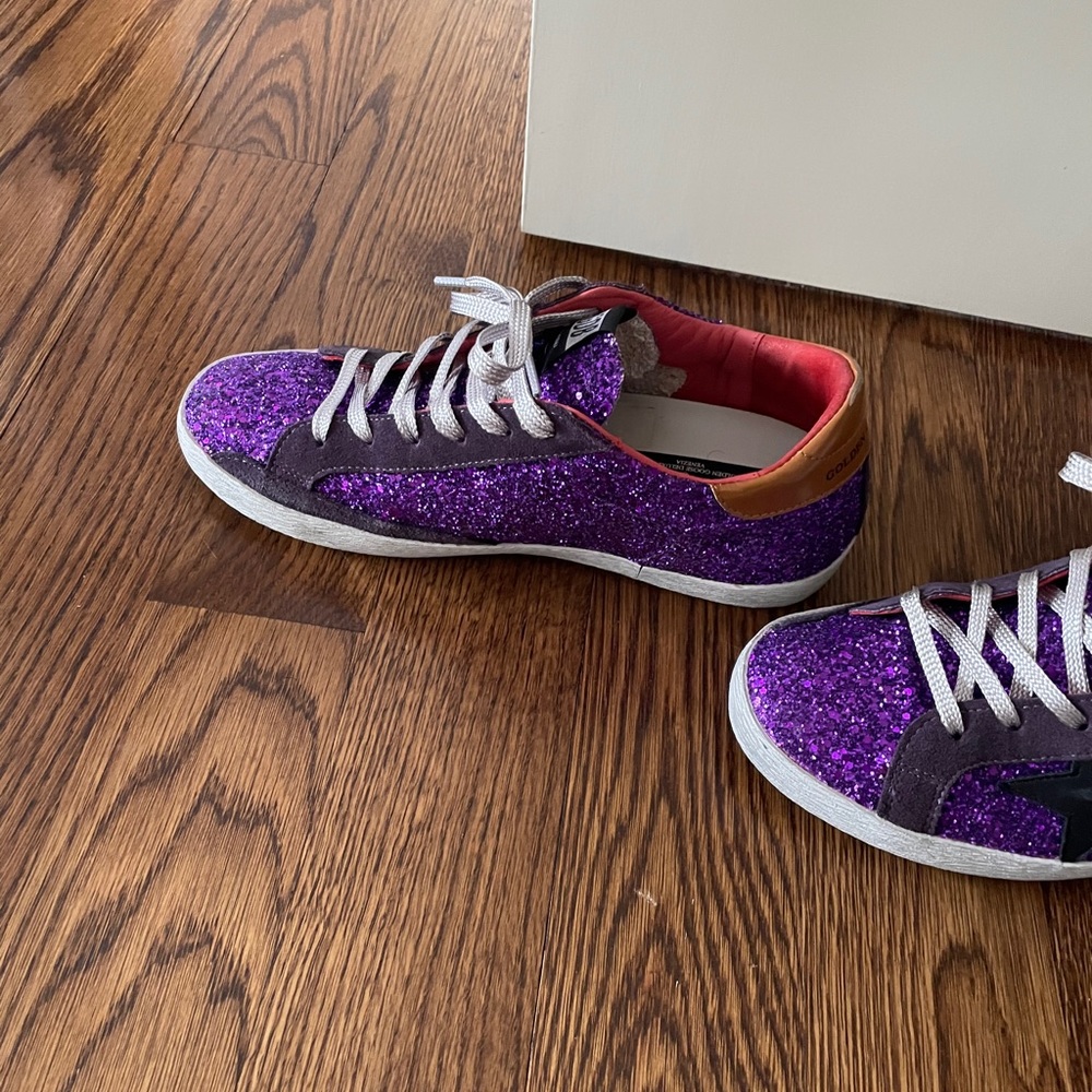 Golden Goose Superstar Glitter Sneakers SIZE 39 - Picture 6 of 10